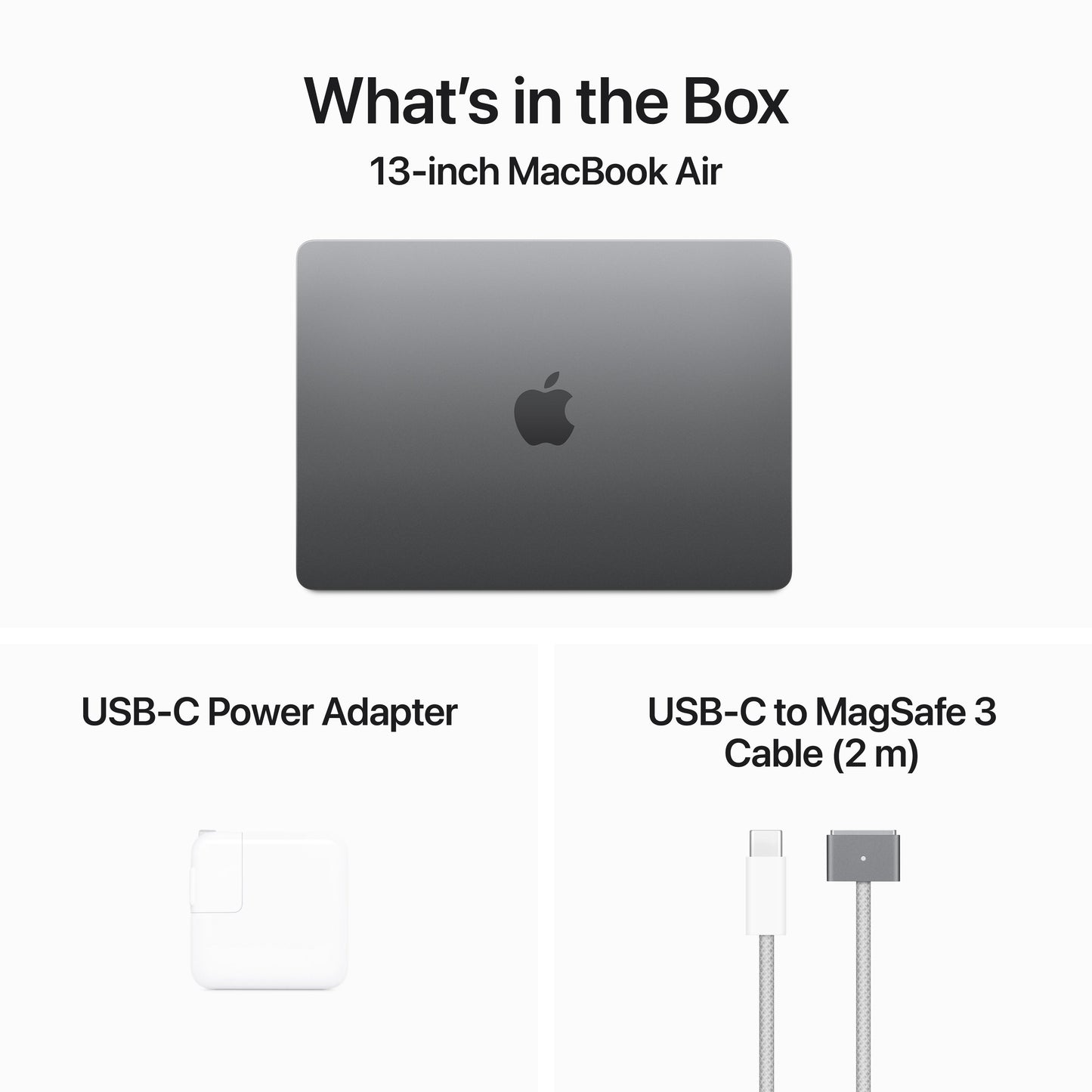 13-inch MacBook Air: Apple M3 chip with 8‑core CPU and 10‑core GPU, 512GB SSD - Space Gray (Keyboard: English)