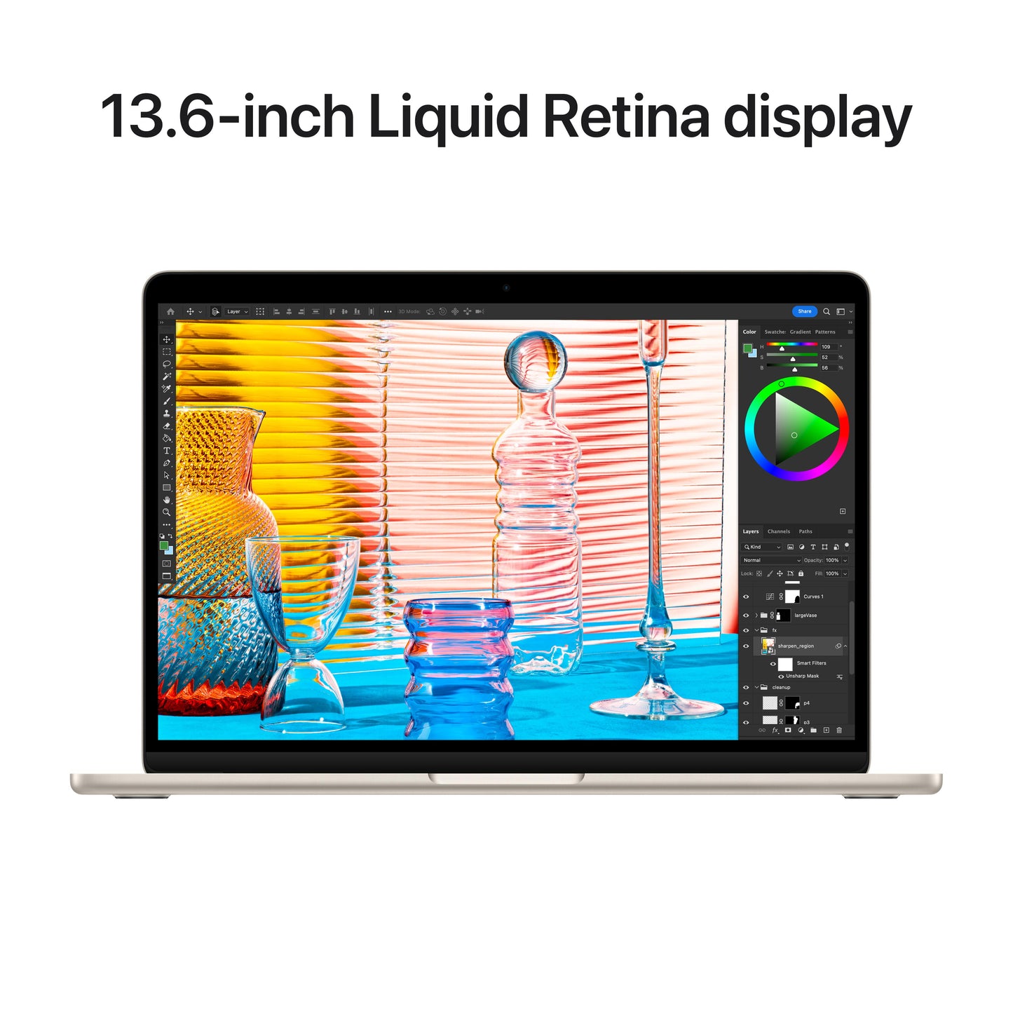13-inch MacBook Air: Apple M2 chip with 8‑core CPU and 10‑core GPU, 512GB SSD - Starlight (Keyboard: English)