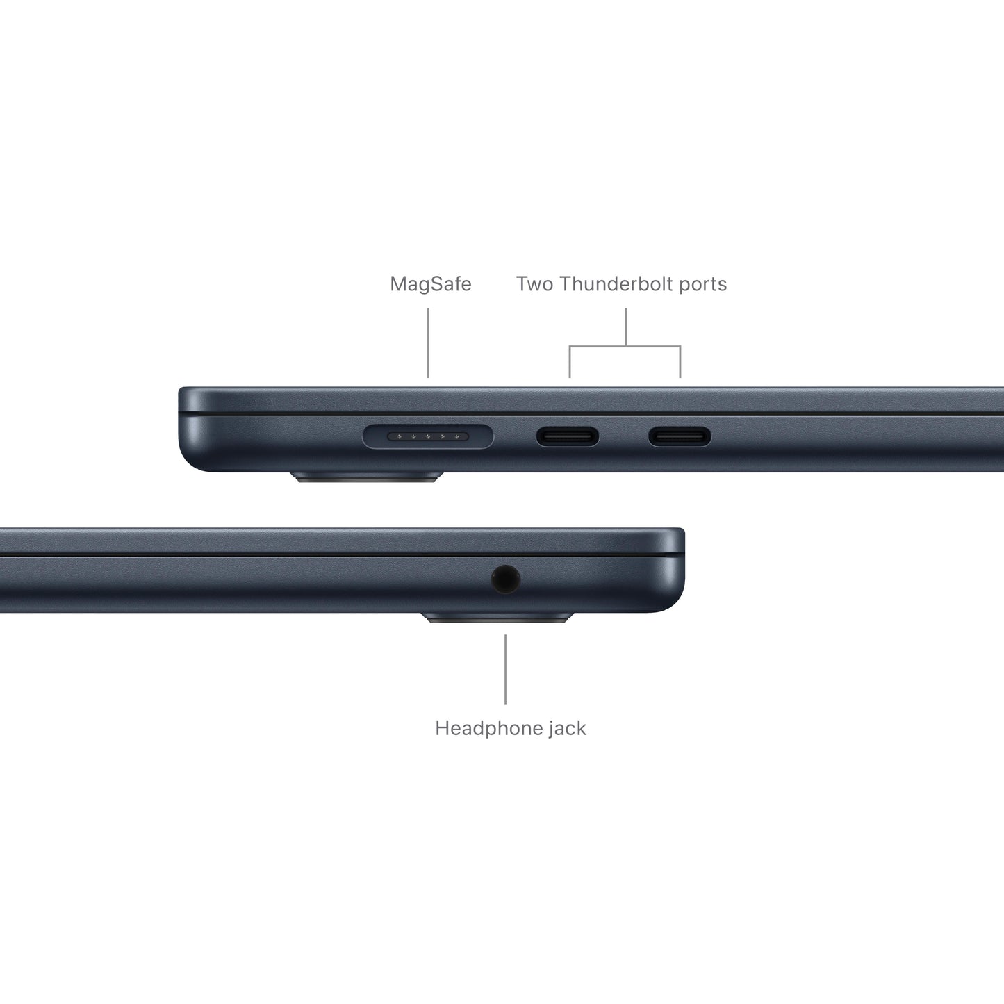 15-inch MacBook Air: Apple M3 chip with 8‑core CPU and 10‑core GPU, 256GB SSD - Midnight (Keyboard: English)