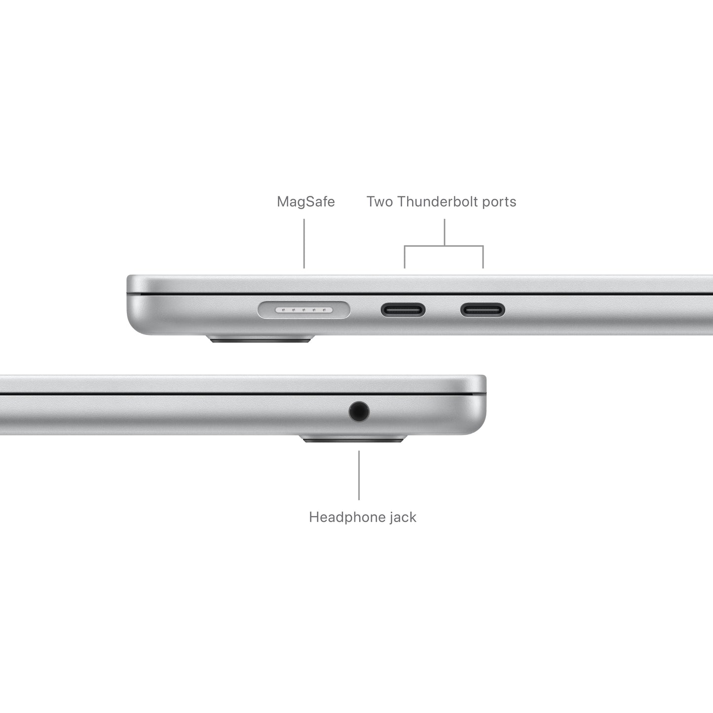 15-inch MacBook Air: Apple M3 chip with 8‑core CPU and 10‑core GPU, 256GB SSD - Silver (Keyboard: English)