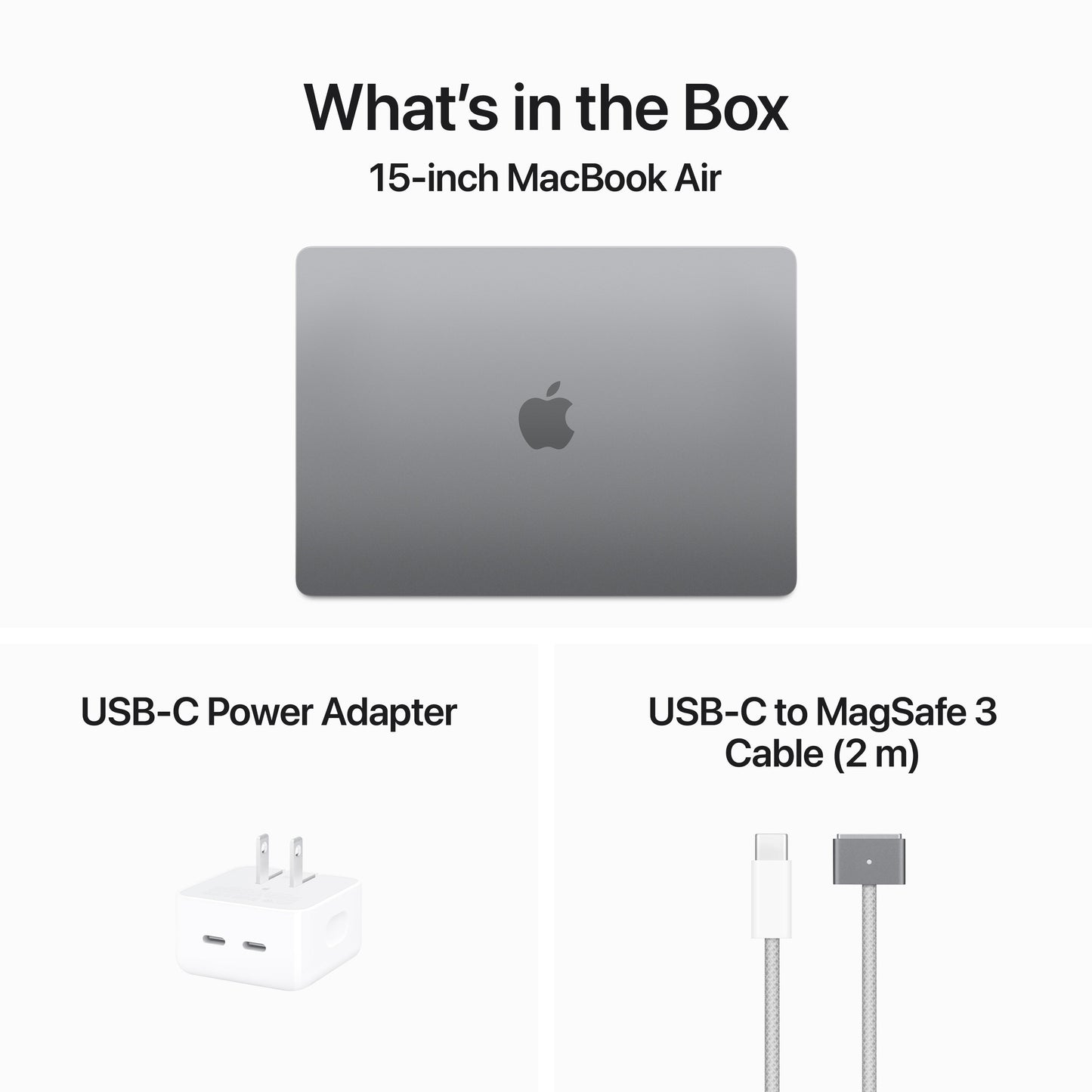 15-inch MacBook Air: Apple M3 chip with 8‑core CPU and 10‑core GPU, 512GB SSD - Space Gray (Keyboard: English)