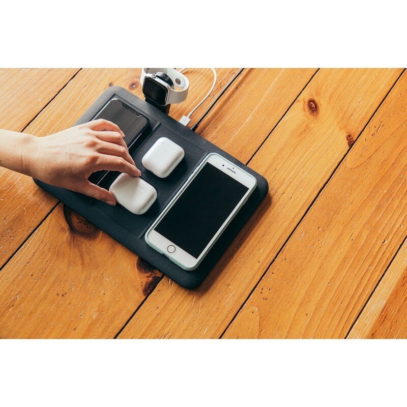 Base de carga inalámbrica Mophie 4 en 1 de 10W - Negro