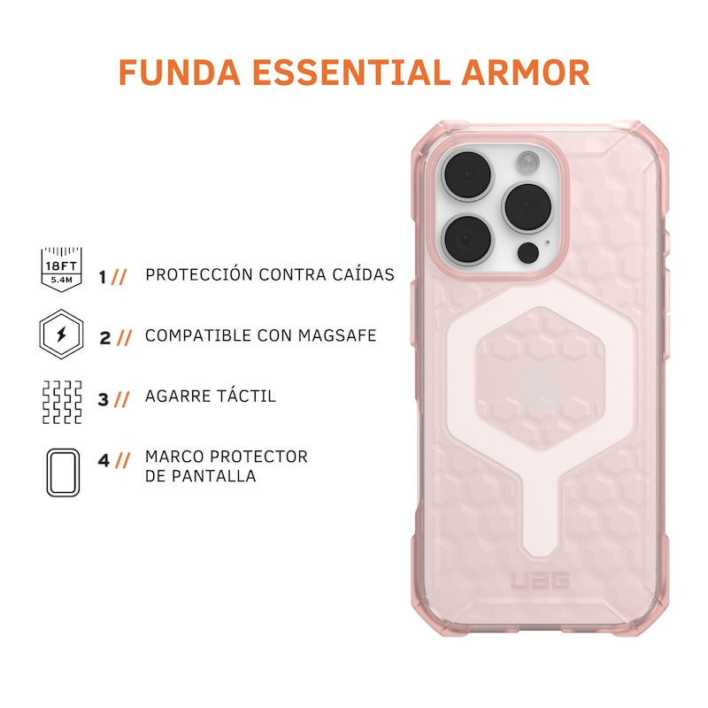 CASE UAG ESSENTIAL ARMOR IPH 16 PR PNK