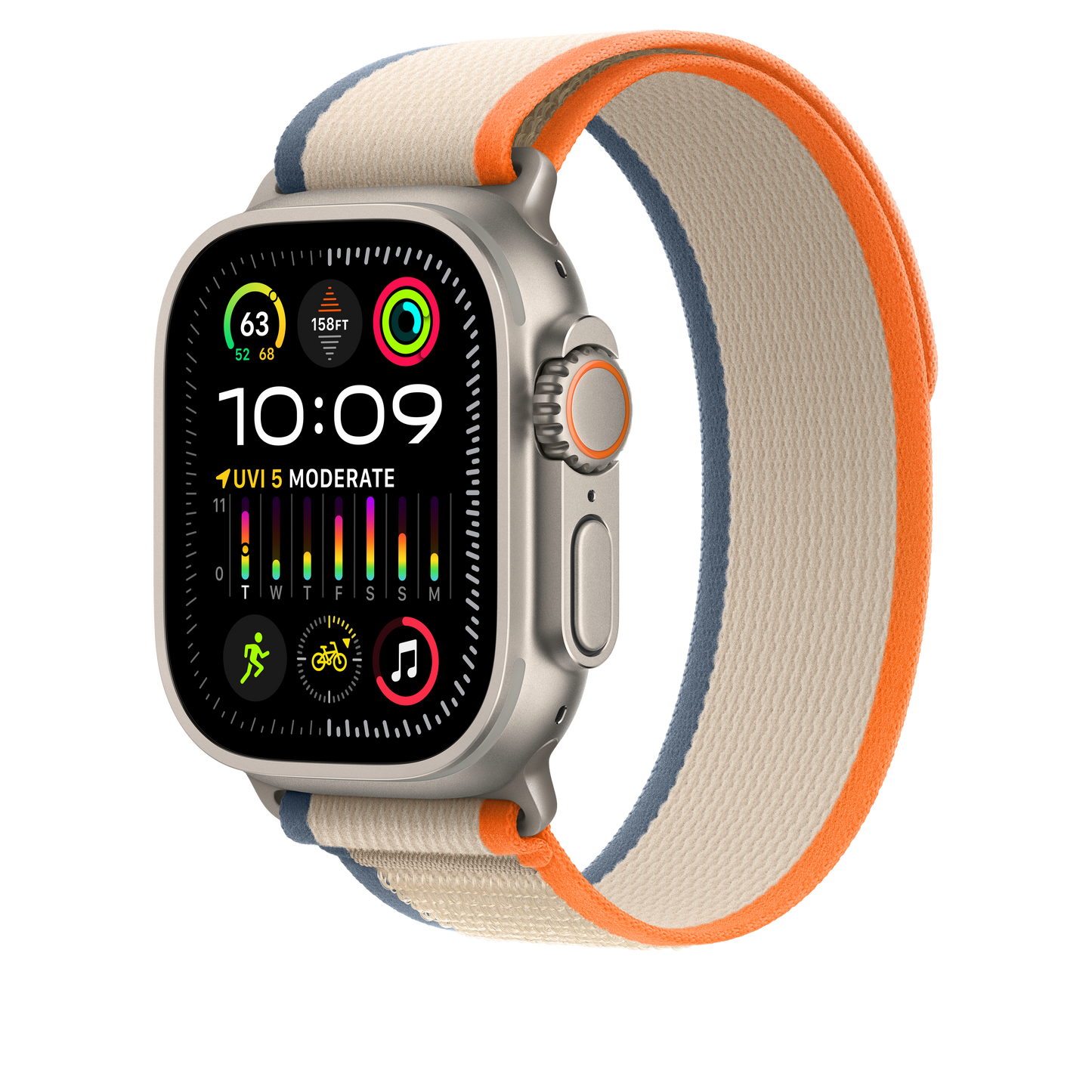 49mm Orange/Beige Trail Loop - S/M