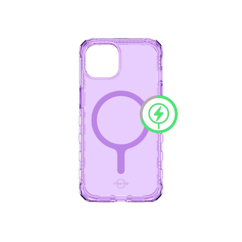 Case ITSKINS SUPREME MAGCLEAR Para iPhone 13/14 - Purpura