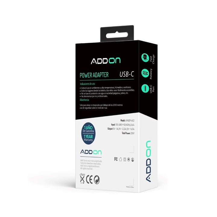 ADAPTADOR ADD ON DE PARED 20W USBC