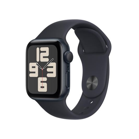 Apple Watch SE GPS 40mm Midnight Aluminum Case with Midnight Sport Band - S/M