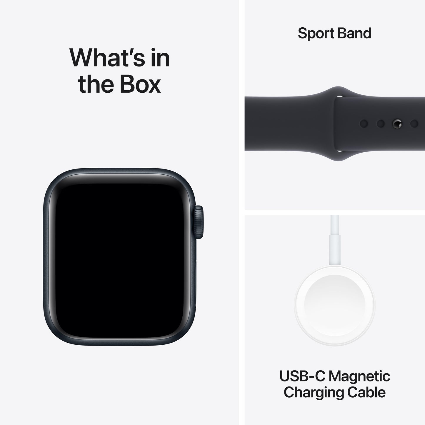 Apple Watch SE GPS 40mm Midnight Aluminum Case with Midnight Sport Band - S/M