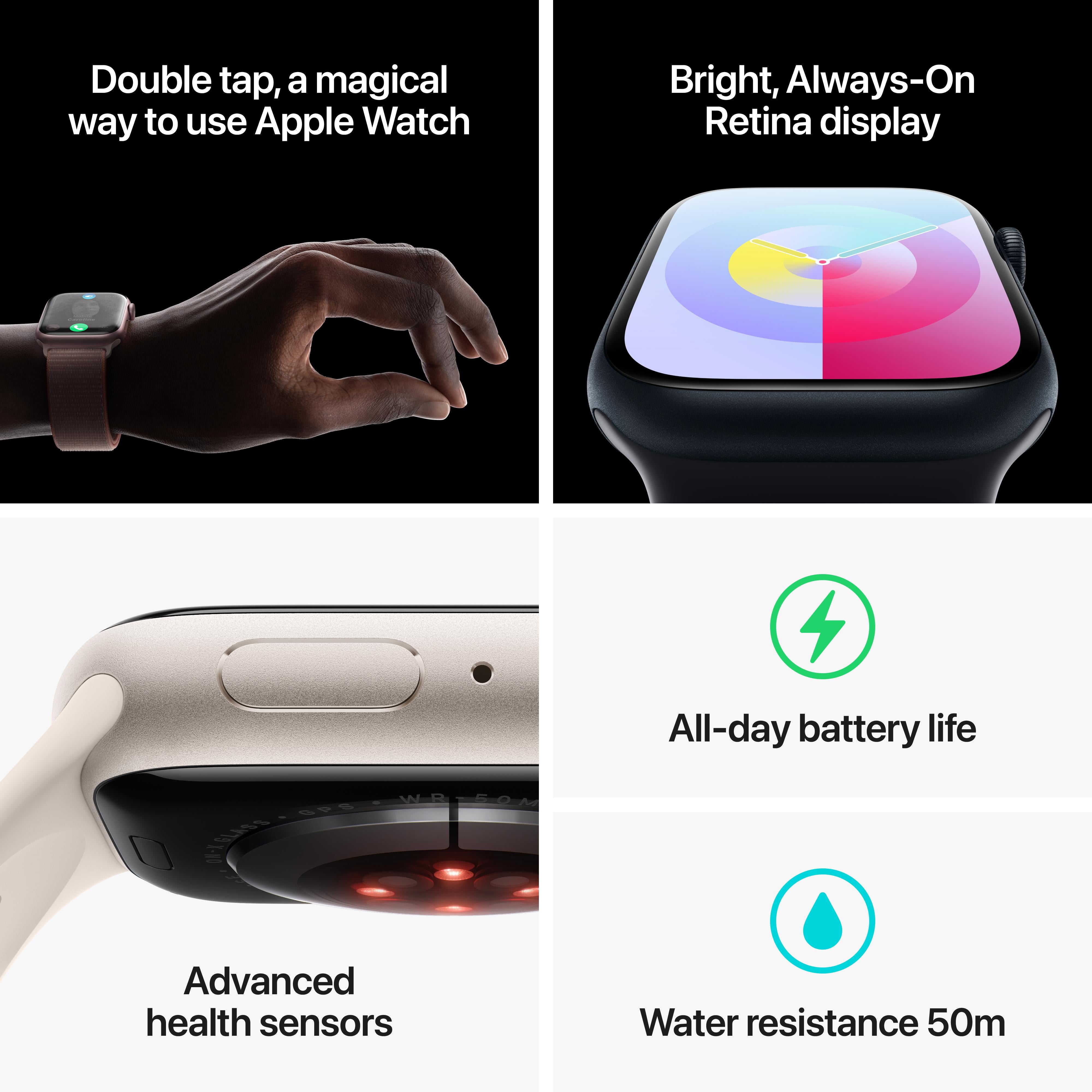Apple Watch Series 9 GPS 41mm Starlight Aluminum Case with Starlight S Mac Center Puerto Rico