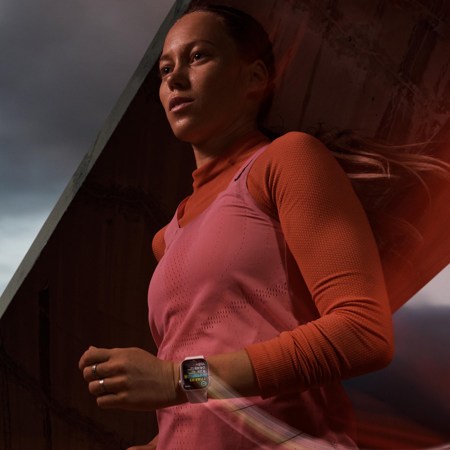 Apple Watch Series 9 GPS 45mm Pink Aluminum Case with Light Pink Sport Band - M/L