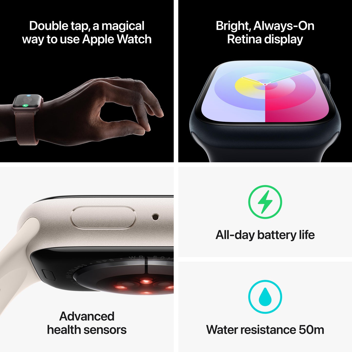 Apple Watch Series 9 GPS 45mm Pink Aluminum Case with Light Pink Sport Band - M/L