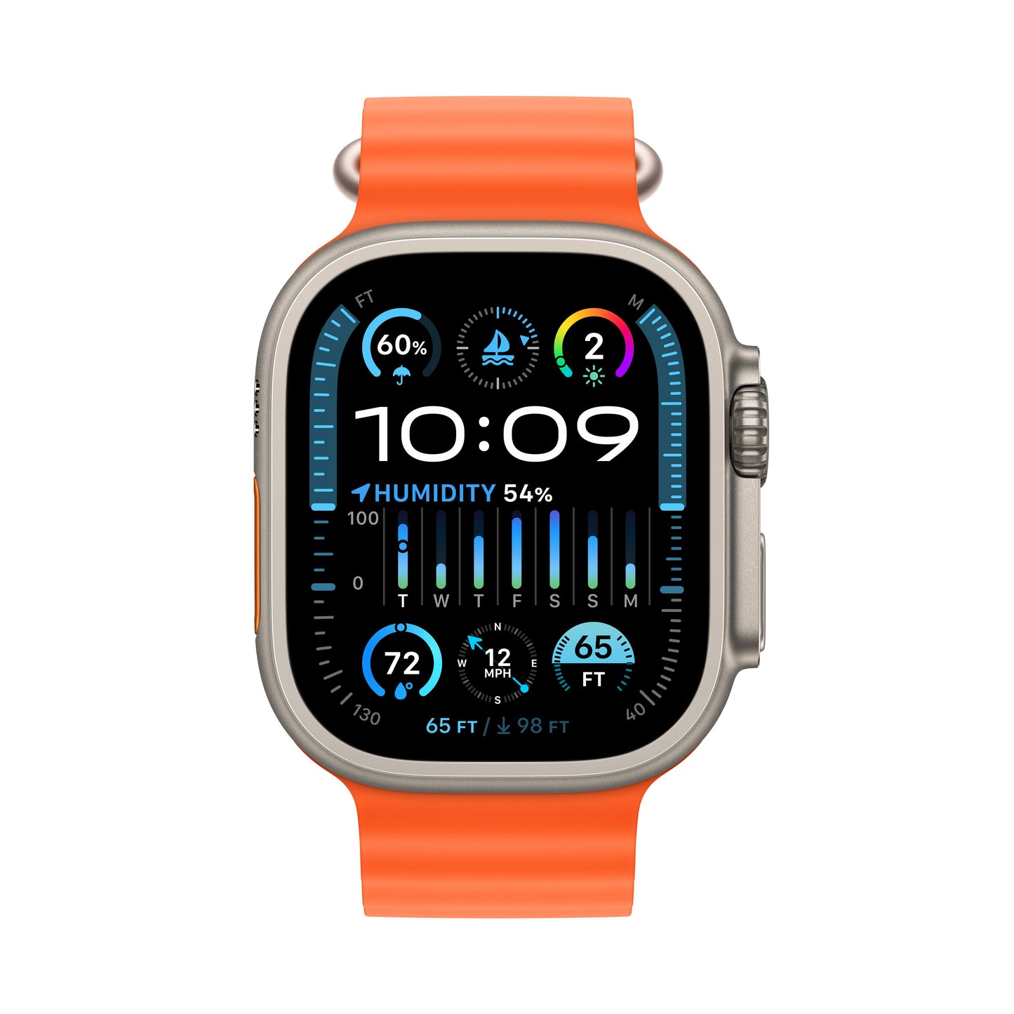 Apple Watch Ultra 2 GPS + Cellular 49mm Titanium Case with Orange 