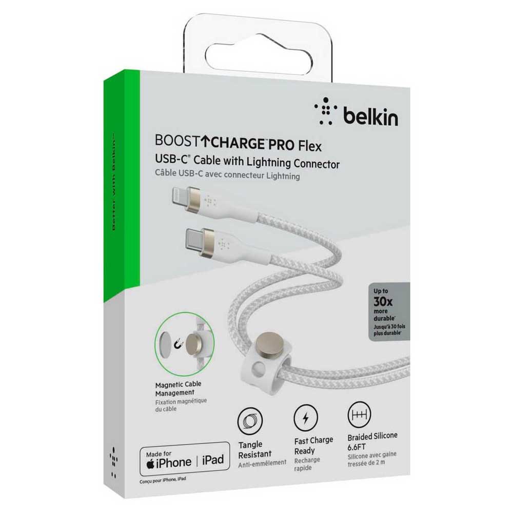 Belkin Usb -C Cable A Lightning - 2M - Pro Flex - Blanco