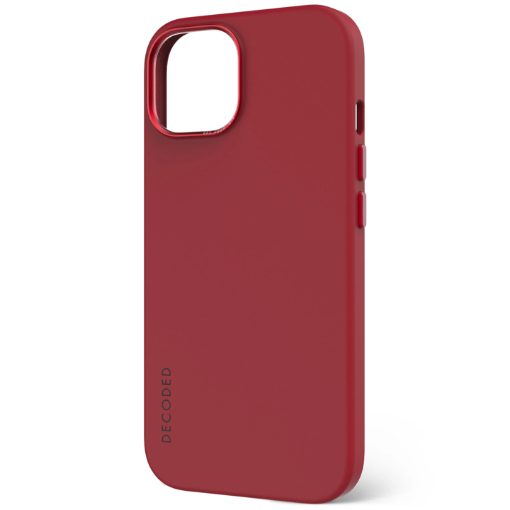 Case de silicona antimicrobiana DECODED para iPhone 15 -  Rojo