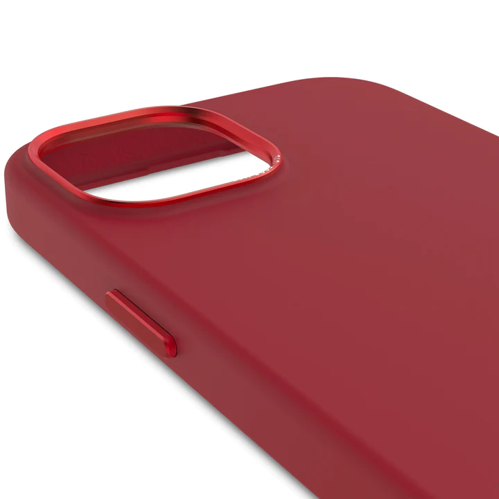 Case de silicona antimicrobiana DECODED para iPhone 15 -  Rojo