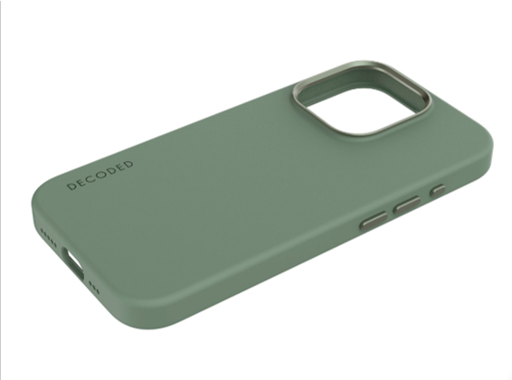 Case de silicona antimicrobiana DECODED para iPhone 15 Pro Max -  Verde