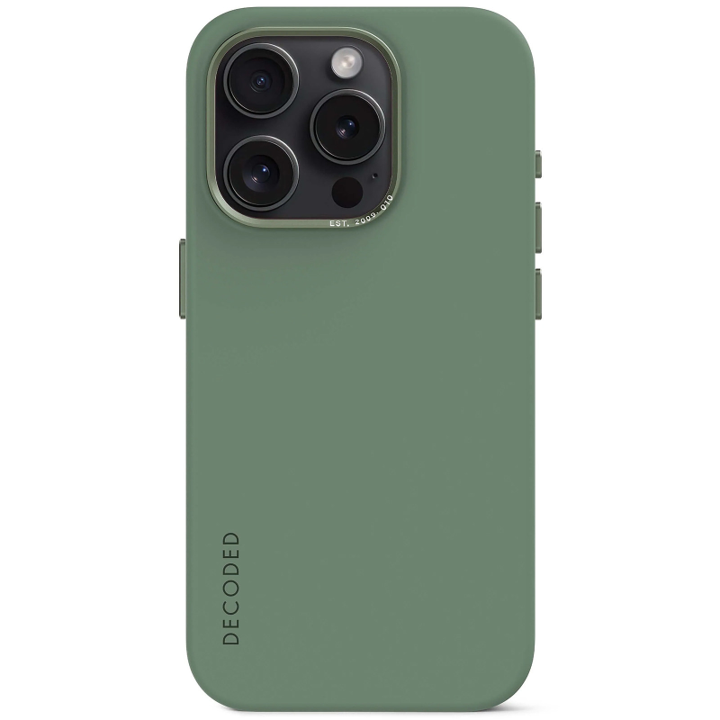 Case de silicona antimicrobiana DECODED para iPhone 15 Pro Max -  Verde