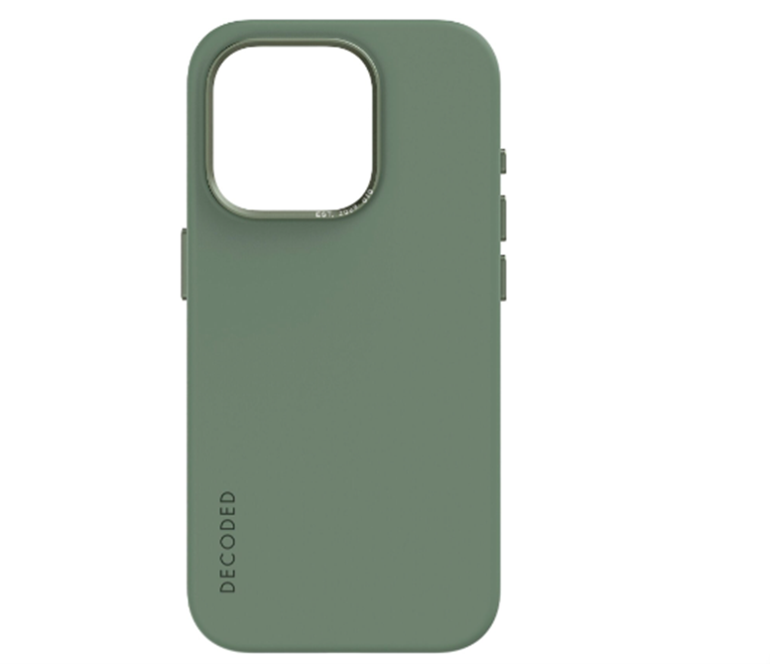 Case de silicona antimicrobiana DECODED para iPhone 15 Pro Max -  Verde