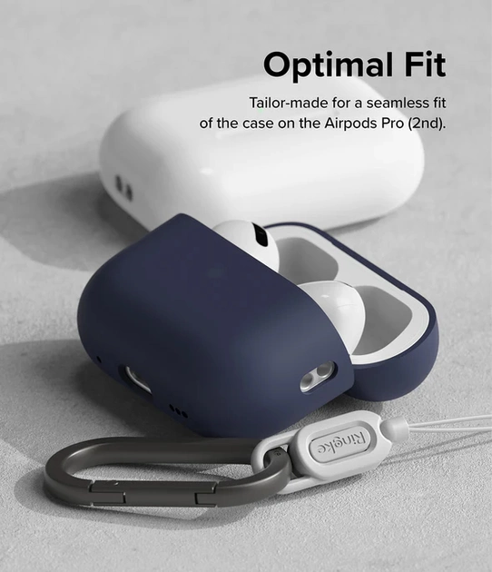 Case De Silicona RINGKE Para AirPods Pro  (2º) - Azul Medianoche