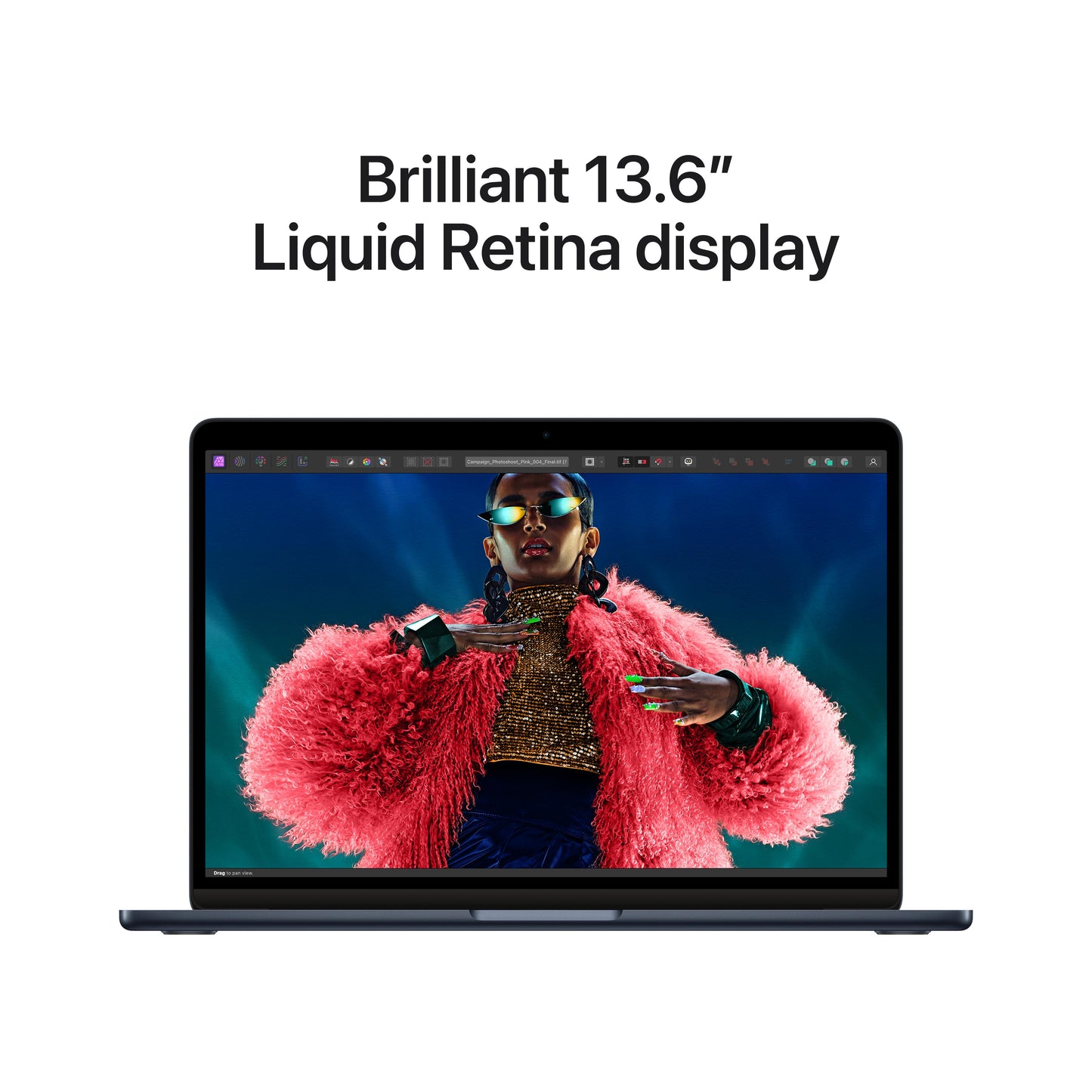 13-inch MacBook Air: Apple M3 chip with 8‑core CPU and 8‑core GPU, 256GB SSD - Midnight (Keyboard: English)
