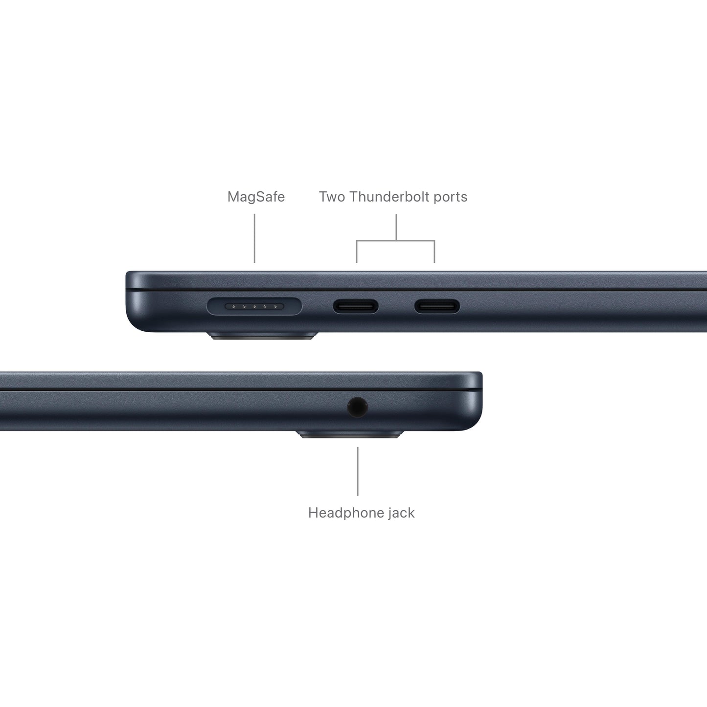 13-inch MacBook Air: Apple M3 chip with 8‑core CPU and 8‑core GPU, 256GB SSD - Midnight (Keyboard: English)
