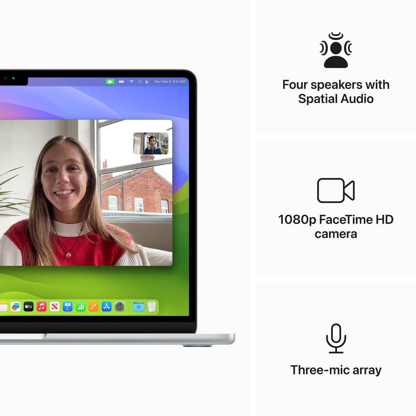 13-inch MacBook Air: Apple M3 chip with 8‑core CPU and 8‑core GPU, 256GB SSD - Silver (Keyboard: English)