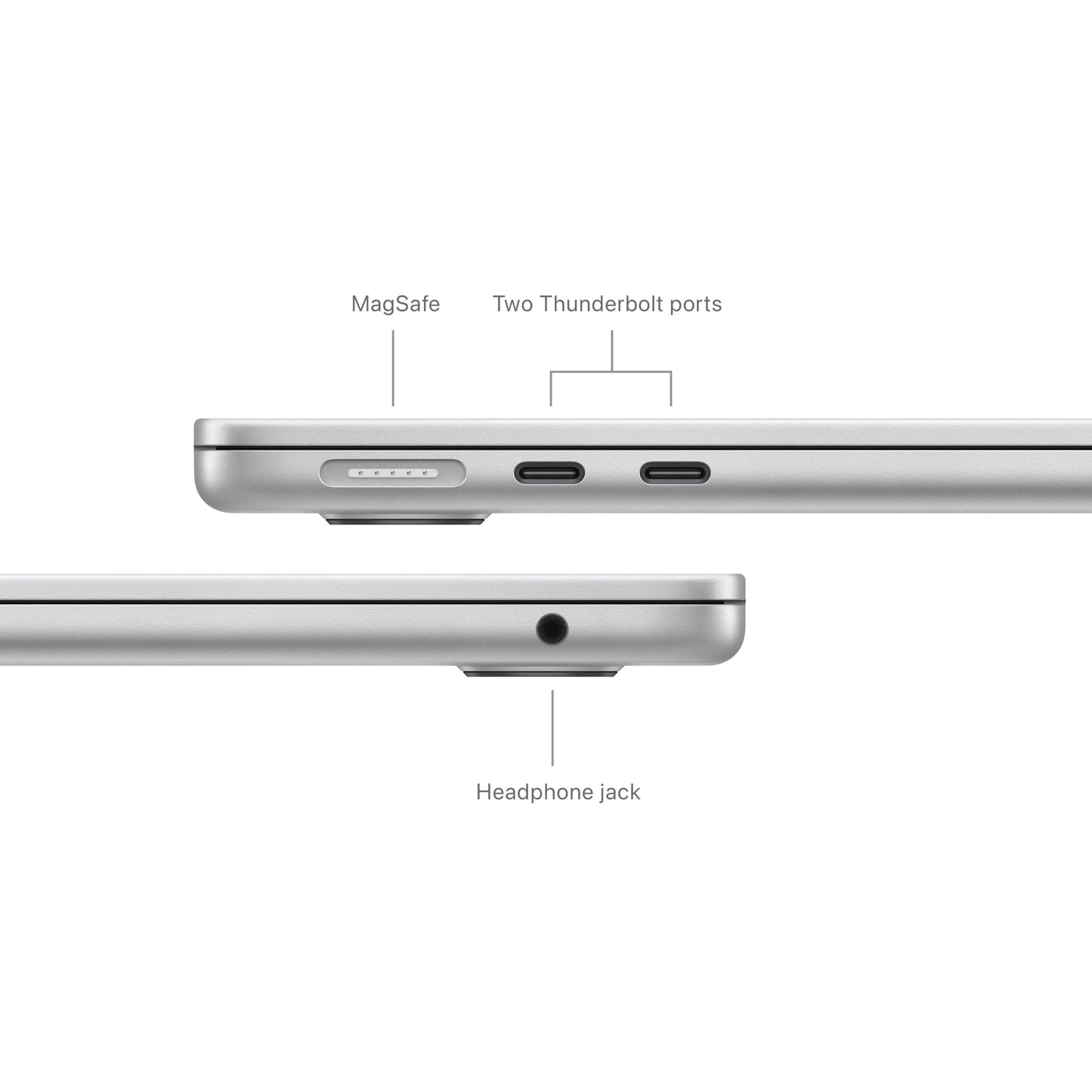 13-inch MacBook Air: Apple M3 chip with 8‑core CPU and 8‑core GPU, 256GB SSD - Silver (Keyboard: English)