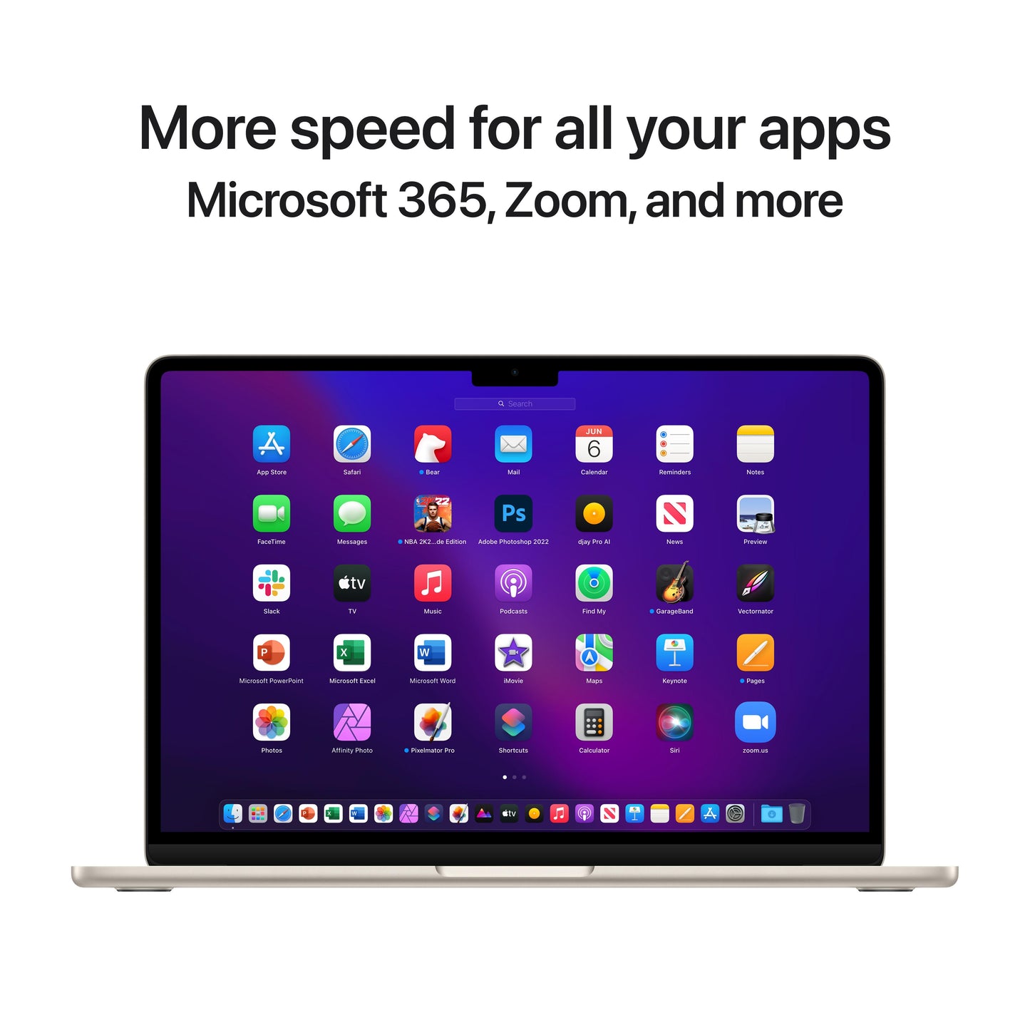 13-inch MacBook Air: Apple M2 chip with 8‑core CPU and 8‑core GPU, 256GB SSD - Starlight (Keyboard: English)