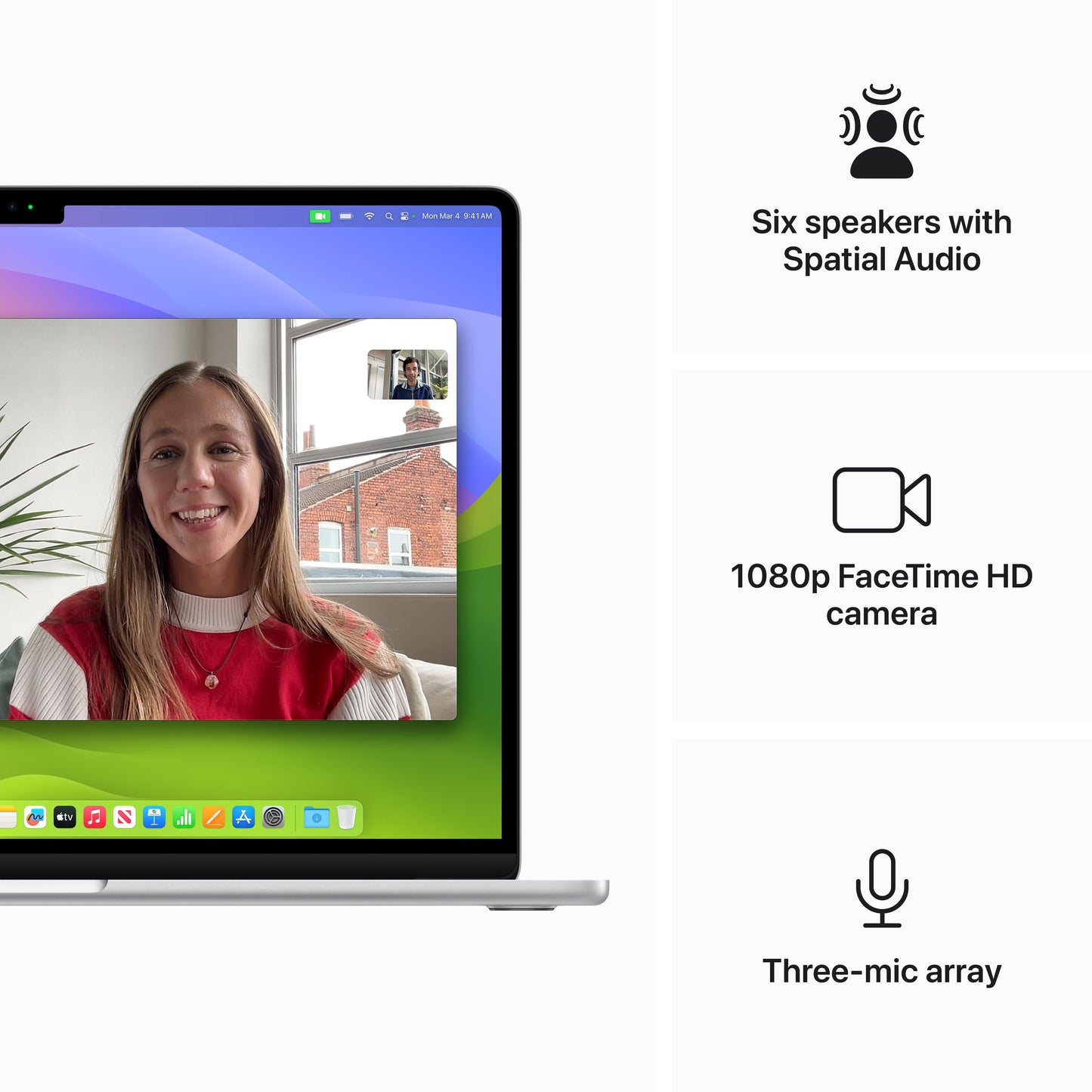 15-inch MacBook Air: Apple M3 chip with 8‑core CPU and 10‑core GPU, 256GB SSD - Silver (Keyboard: English)