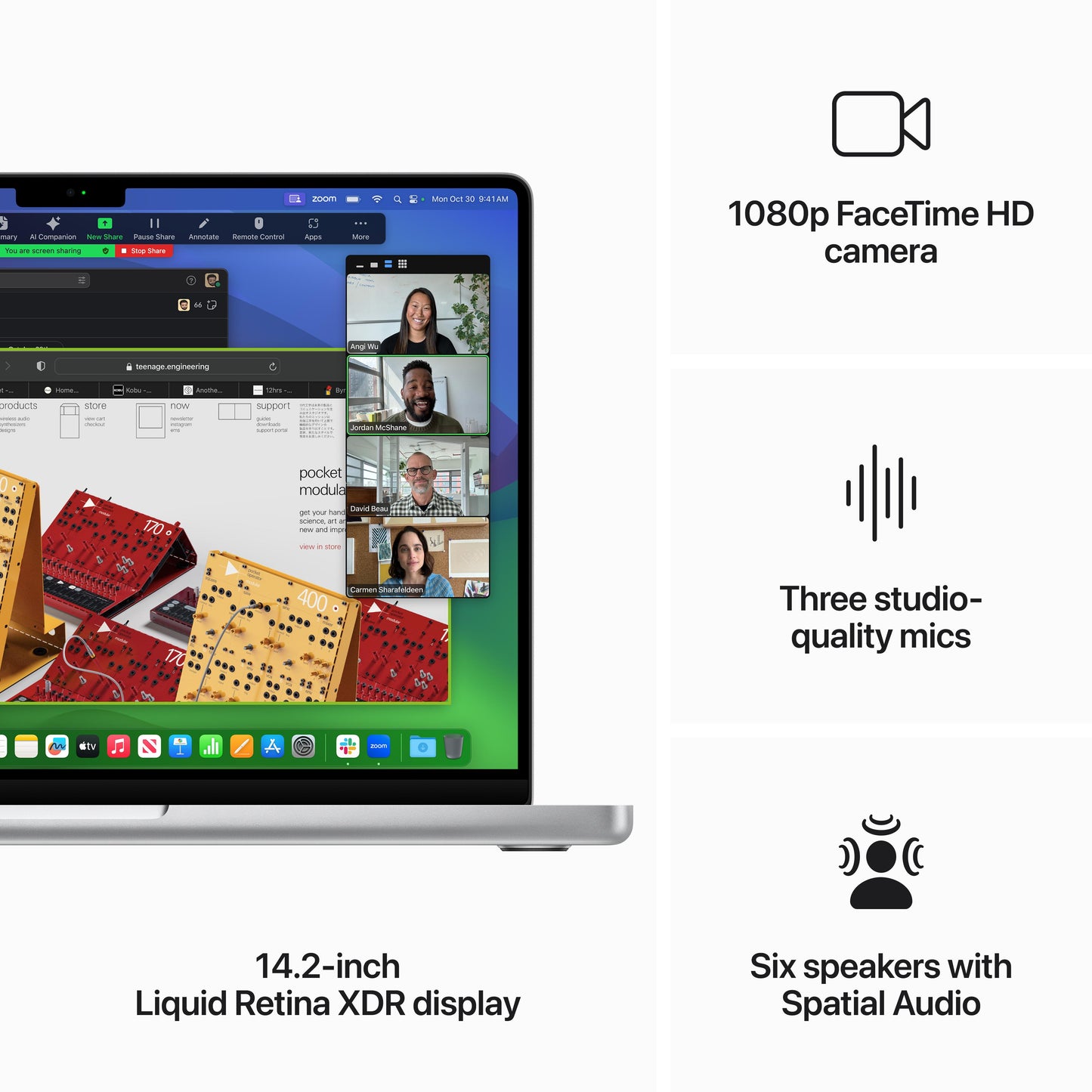 14-inch MacBook Pro: Apple M3 chip with 8‑core CPU and 10‑core GPU, 512GB SSD - Silver