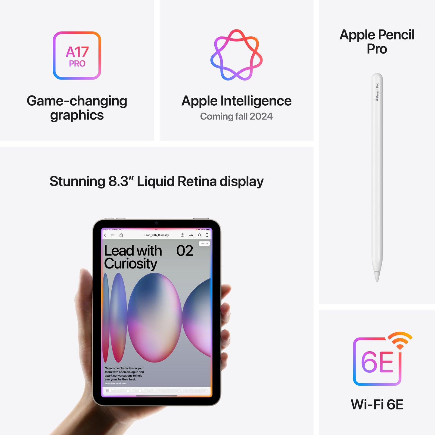 iPad mini Wi-Fi 128GB - Starlight (A17 Pro)
