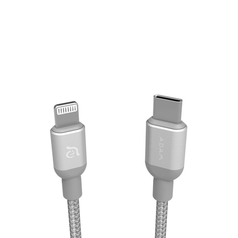 Cable Adam Elements PeAk II C120B USB-C a Lightning de 120cm - Plata